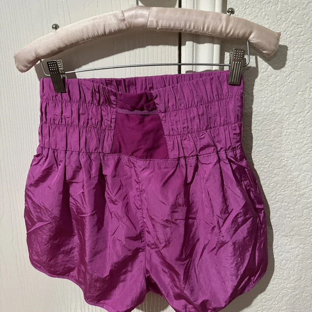 Free People Medium Hot Pink Shorts High Rise Athletic